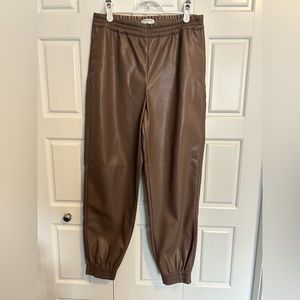 Aritzia Babaton Zedel Vegan Leather Joggers
